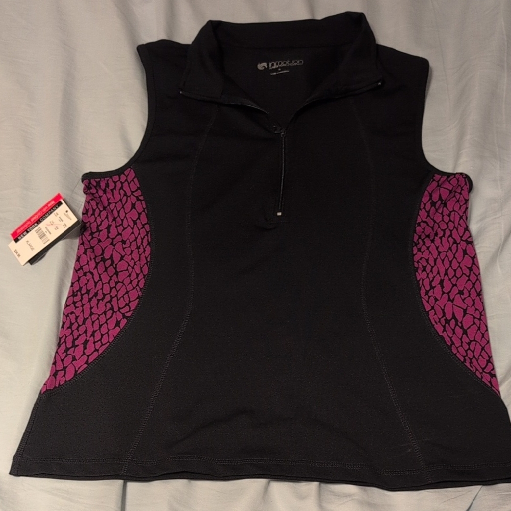 NWT New York & Company Black and Pink Tank Top-XL